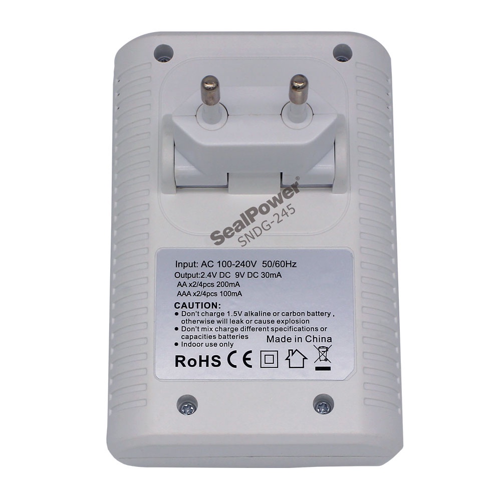 Máy sạc SealPower SNDG-245, kèm pin sạc AA 2000mAh /AAA 1000mAh/ 9V 240mAh,   chất lượng cao.