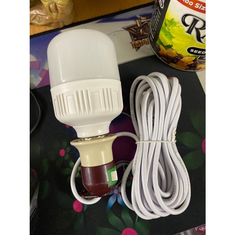 Bộ bóng đèn 20W kèm đuôi đèn, công tắc, dây điện dài 5m