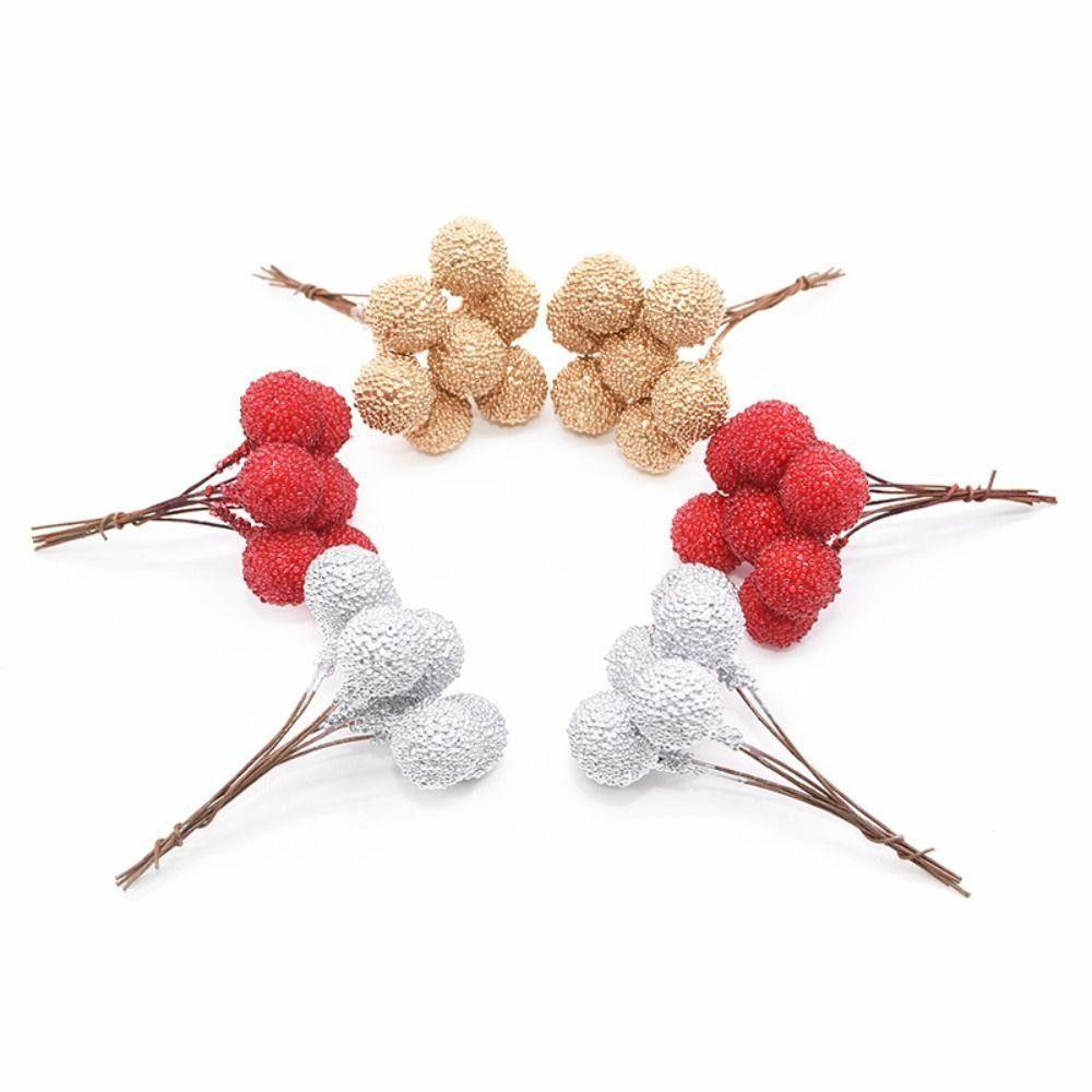 Bộ 40 Bông Hoa / Trái Cây Nhân Tạo Bằng Kính Dùng Trang Trí Tiệc Cưới DIY