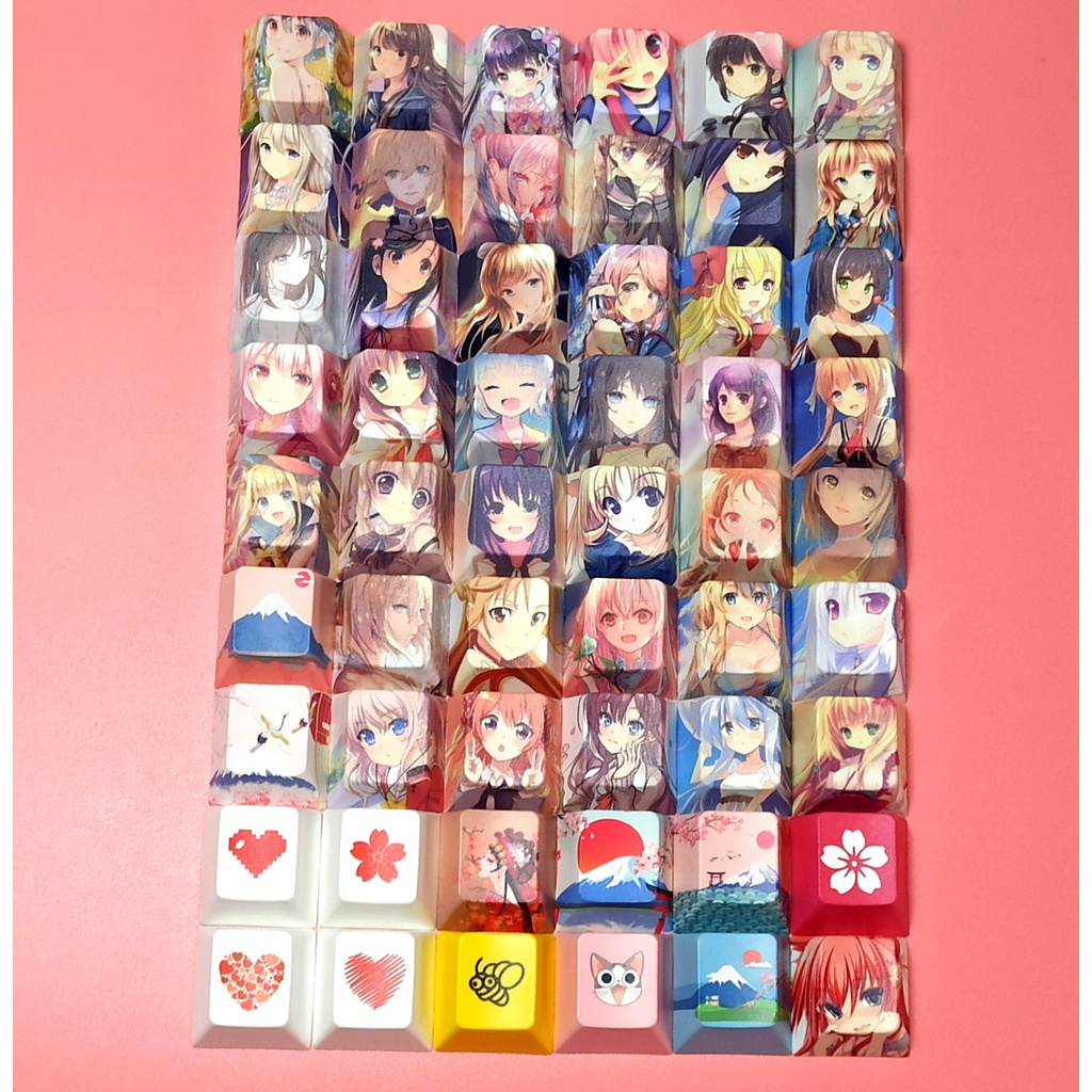 1 Nút Bàn Phím Cơ cherry mx kaih Bằng Nhựa PBT Họa Tiết Hoạt Hình Dễ Thương Độc Đáo