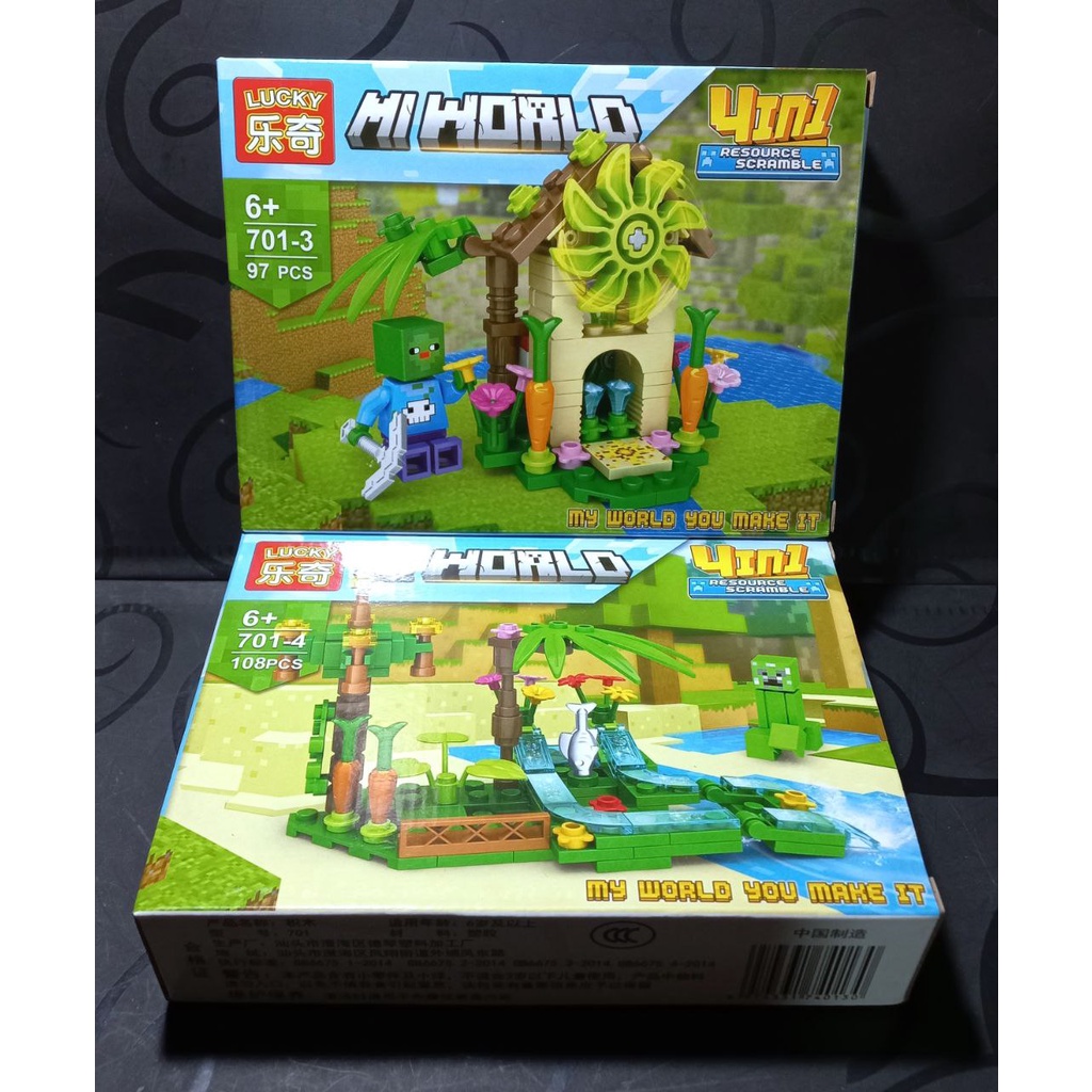 07044 Bộ Lego Xếp Hình Mini 4in1 Cho Bé, Lego Thành Phố Mi World