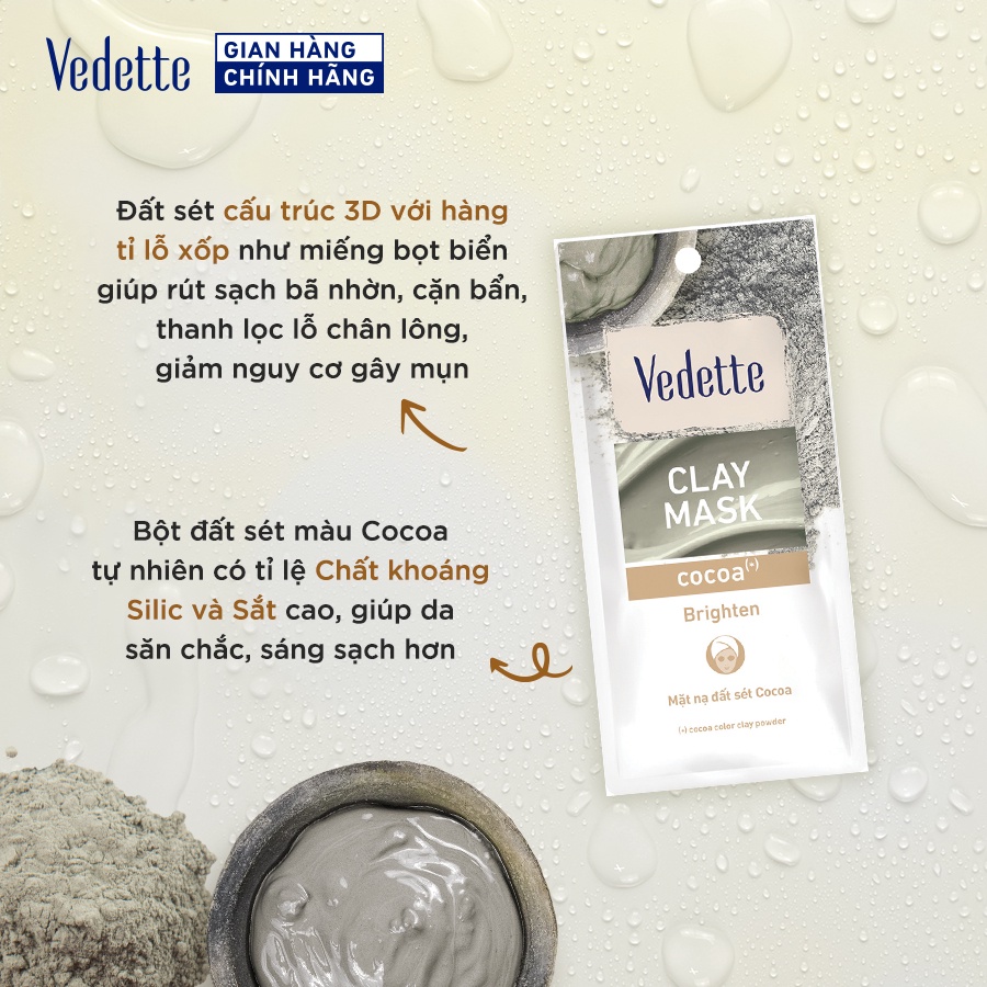 Mặt nạ đất sét Vedette Bùn Non  12g