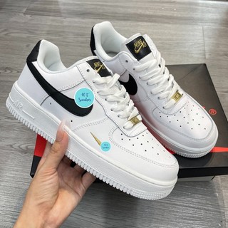 Giày sneaker af1 low 07 essential white black gold|af1 trắng đen