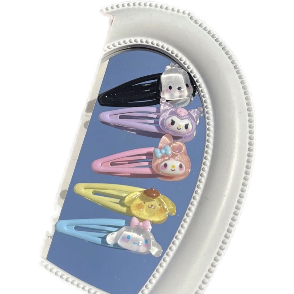 SANRIO Bộ 5 Kẹp Tóc Hình Kuromi Dễ Thương Cho Bé Gái