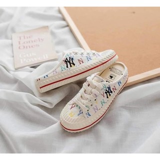 [Chính hãng] Dép sục MLB Monogram Playball Mule ver 2021 đen/trắng