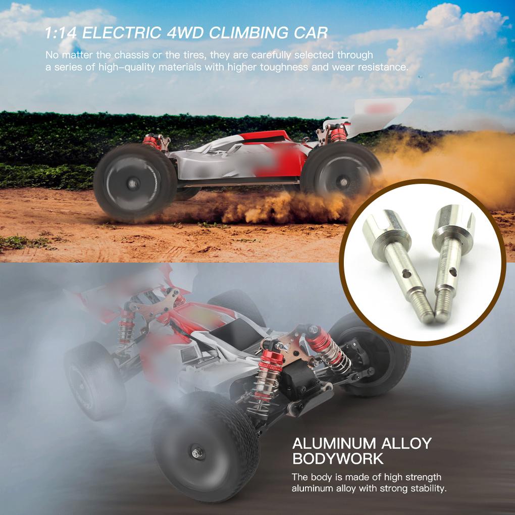 Bộ 2 Trục Bánh Sau Bằng Thép Carbon Thay Thế Cho Xe Điều Khiển RC WLtoys 124016 144010