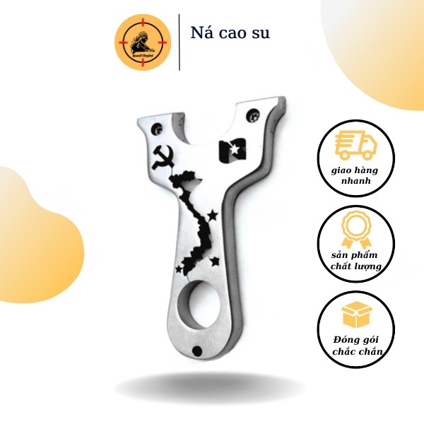 Ná Cao Su Hình Chữ S Việt Nam Inox 304 - Hàng Đẹp Loại 1 + Tặng Kèm Lục Giác + Dây + BI