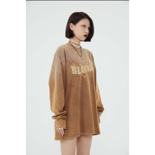 Áo thun dài tay BLACK AIR loang - áo long slevee cotton