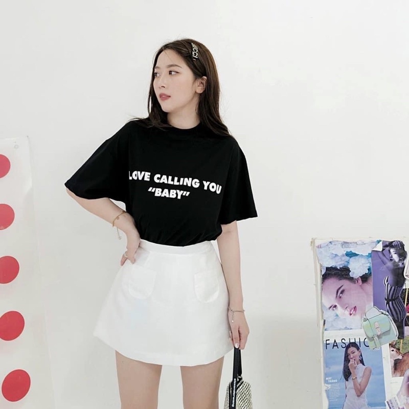 Chân váy tafta 2 lớp - Chân váy chữ A túi trước