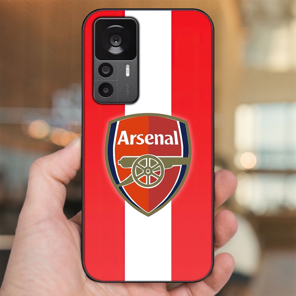 Ốp lưng Xiaomi 12T Pro viền đen in hình Arsenal FC