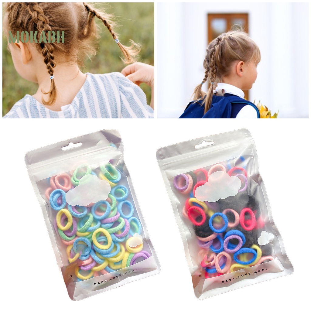 1 Túi Dây Buộc Tóc Co Giãn Mềm Mại Nhiều Màu Sắc Đáng Yêu Tinh Tế Có Thể Tái Sử Dụng Cho Nữ