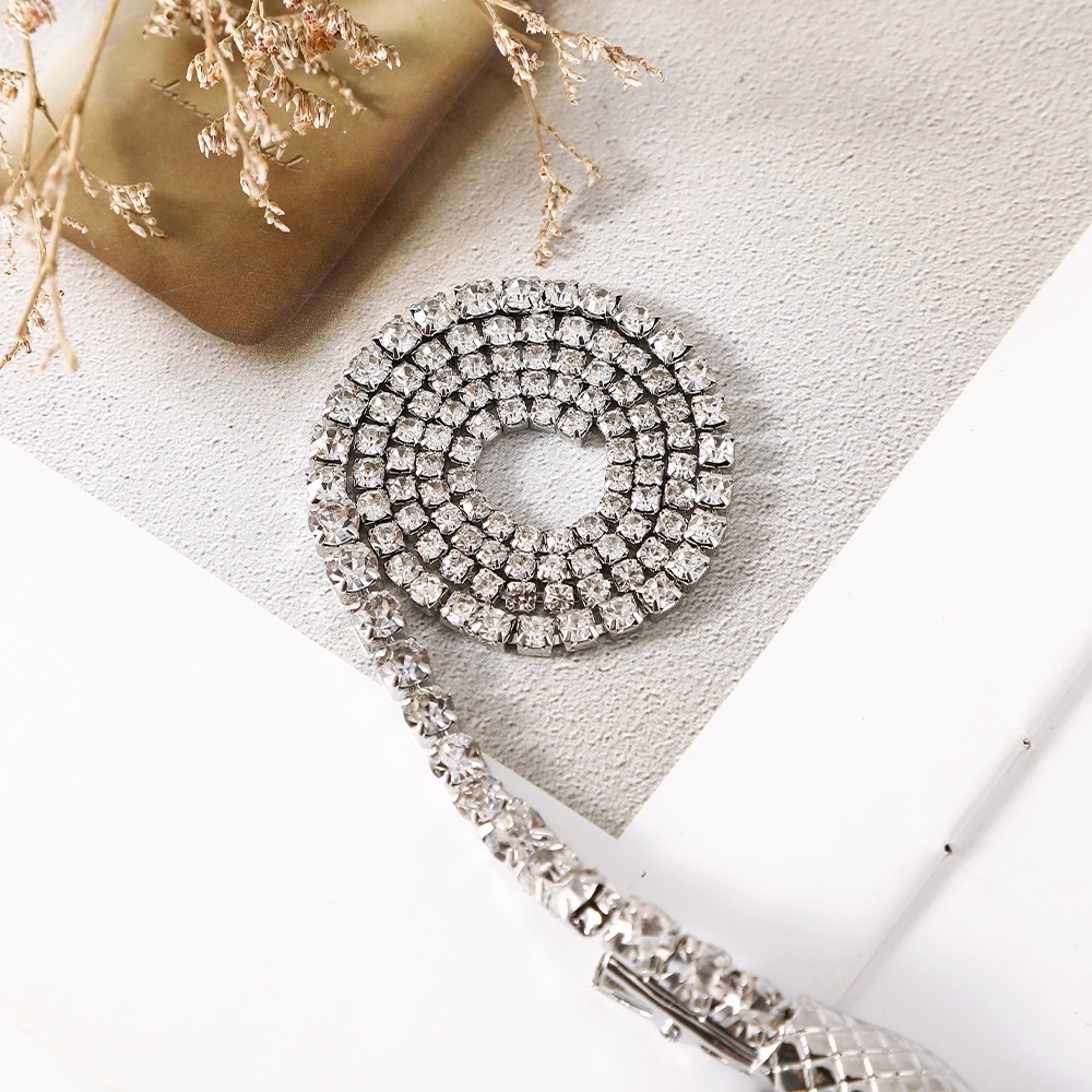 Kẹp Tóc Hợp Kim Hình Rắn Đính Đá Lấp Lánh Phong Cách Hàn Quốc Cho Nữ