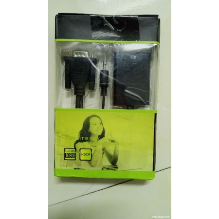 Cáp chuyển đổi từ VGA sang HDMI có âm thanh - VGA to HDMI có âm thanh
