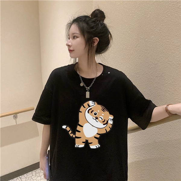 NRVP Áo Thun Unisex Mùa Hè Dáng Suông Tay Cộc Phong Cách Hàn Quốc Cho Nam Nữ