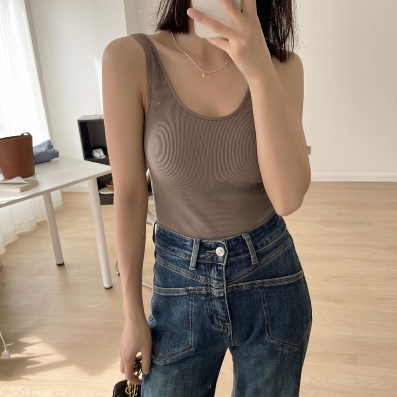 Áo Tank Top Không Tay Lót Lông Cừu Thời Trang Dành Cho Nữ