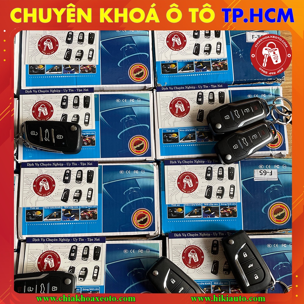 Bộ điều khiển mở cửa xe ô tô từ xa cao cấp Lotusviet dùng cho các loại xe bản thiếu, remote dạng gập đẹp