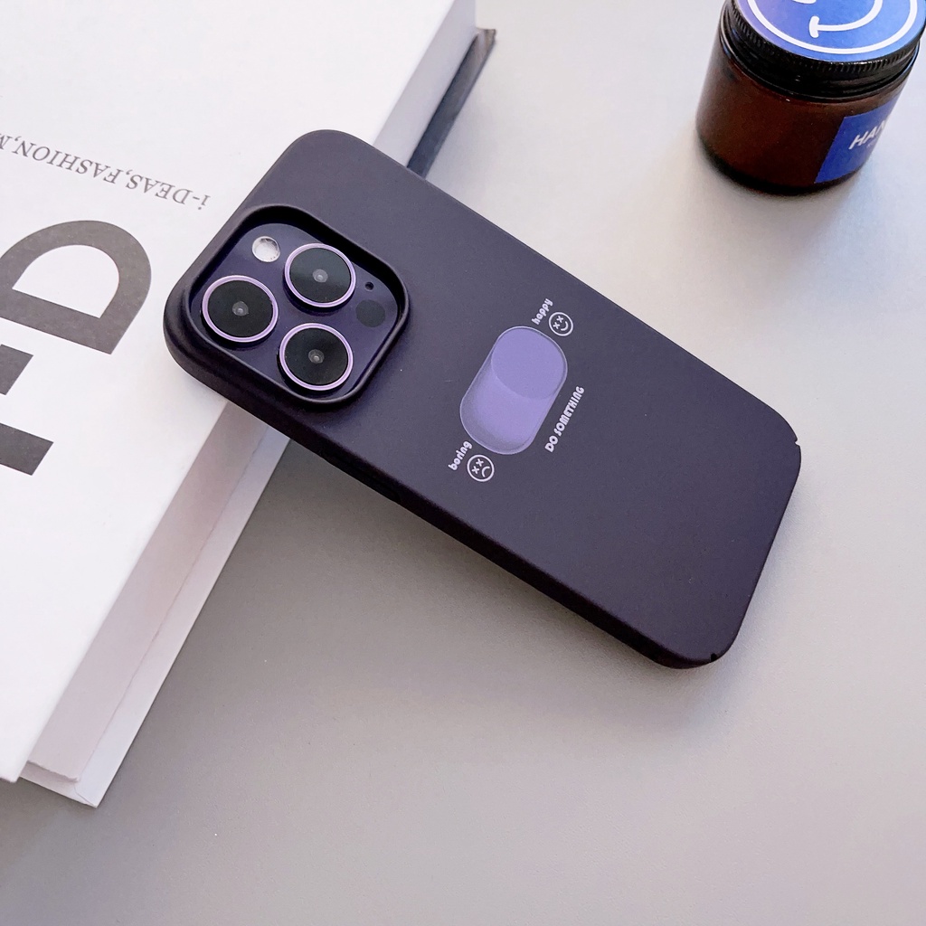 Ốp Điện Thoại PC Cứng Viền TPU Dẻo Mặt Nhám Chống Sốc Đơn Giản Cho iPhone 14 13 12 11 Pro Max XR XS 7 8 Plus