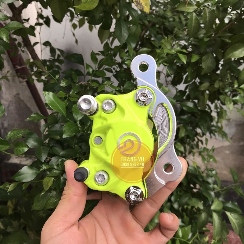 Heo Brembo, Heo Brembo 2 pis đối xứng xanh lá tặng kèm pát CNC ốc inox 304 đồ chơi phụ kiện Sirius Wave Dream Ex 150