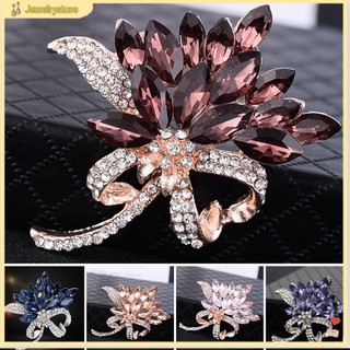 {jewelrystore} Trâm Cài Áo Hình Bông Hoa Đính Đá Thanh Lịch Sang Trọng Dành Cho Nữ