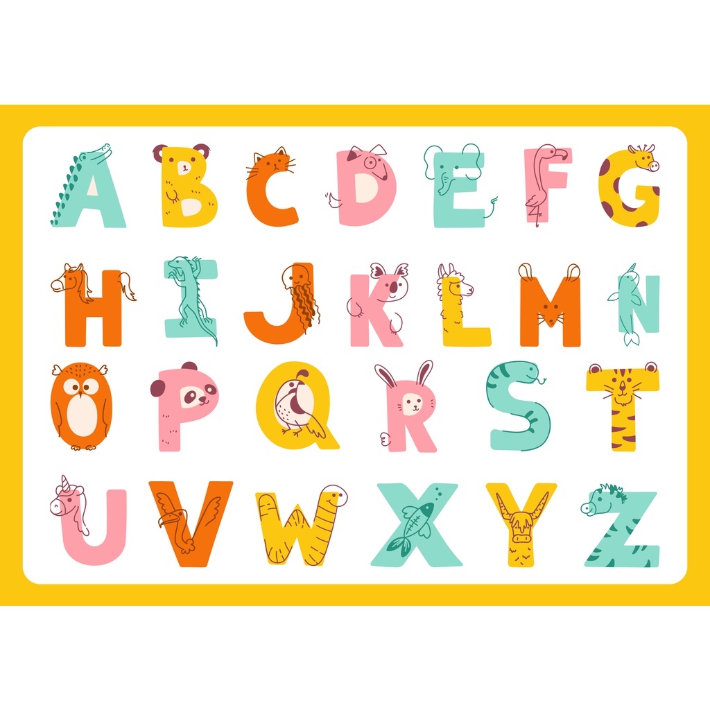 Bảng chữ cái tiếng anh - English Alphabet, hình ảnh đẹp dễ tiếp thu (Mẫu 1)