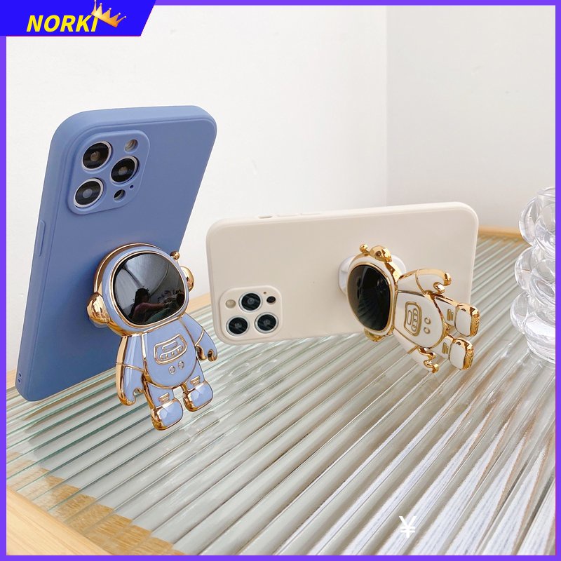 Ốp Điện Thoại Silicon Hình Phi Hành Gia 3D Chống Sốc Cho iPhone 6 6S 7 8 Plus 11Pro X XS Max XR