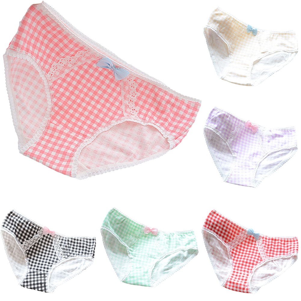 {Soltweter} Quần Lót Nữ Lưng Thấp Họa Tiết Lưới Ren Hoa Nơ