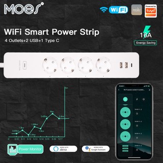Ổ cắm điện thông minh 4 chấu có 2 cổng usb type c