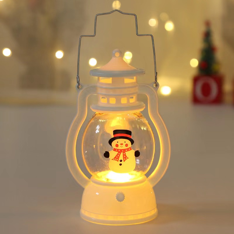 2022 Christmas Ornament Night Light LED Oil Lamp Wind Light Home Decor New Year for Bedroom Outdoor Party Christmas Tree Decoration