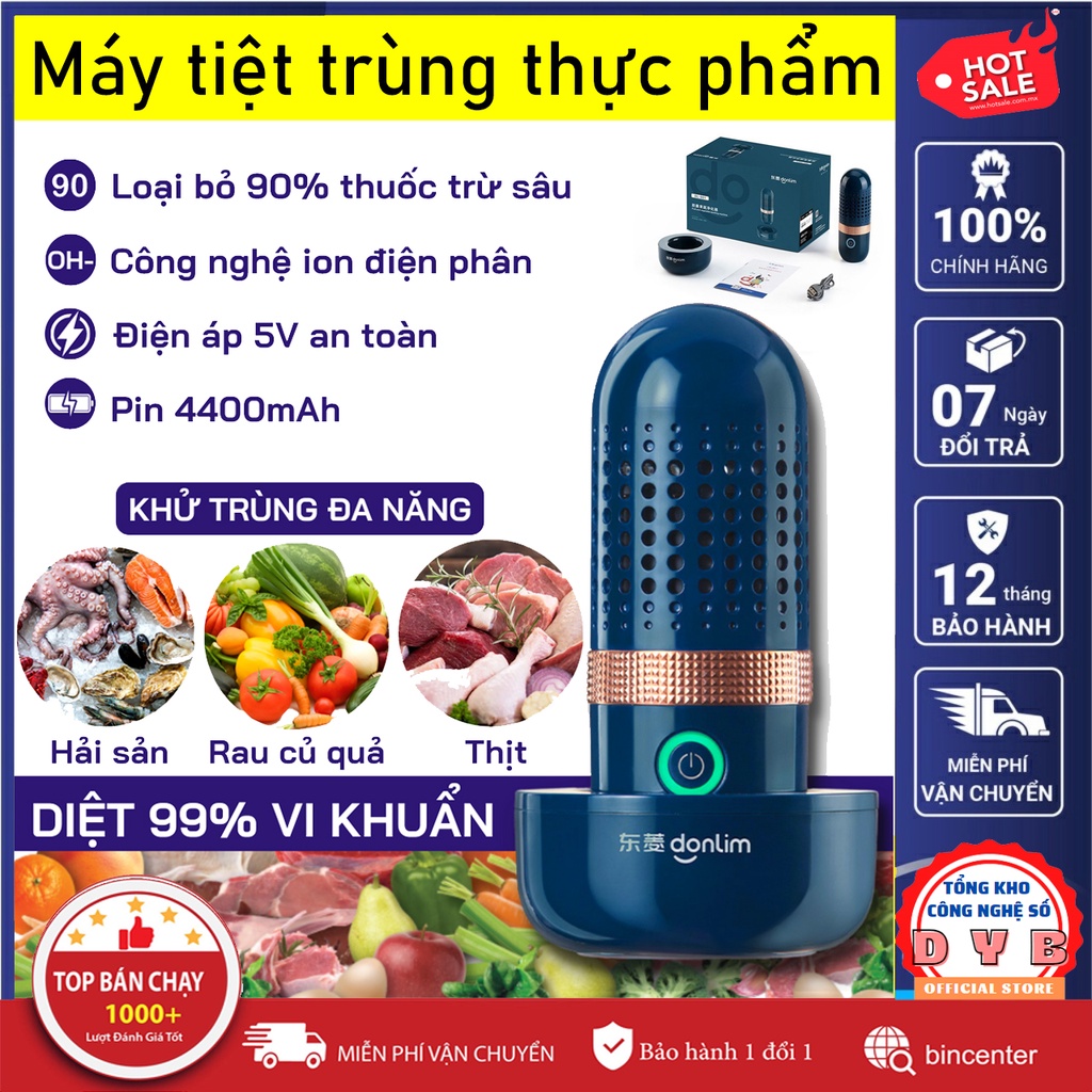 Máy khử độc tiệt trùng hoa quả thực phẩm bằng công nghệ điện phân nước, Máy khử khuẩn thực phẩm Donlim - BH 12 Tháng