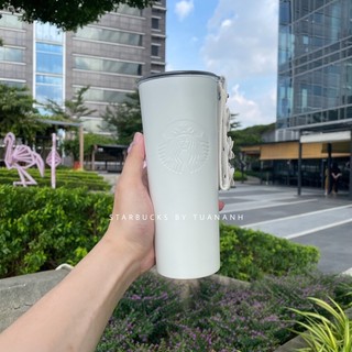 Bình Giữ Nhiệt Starbucks White Camellia Bubble Lid 473ml
