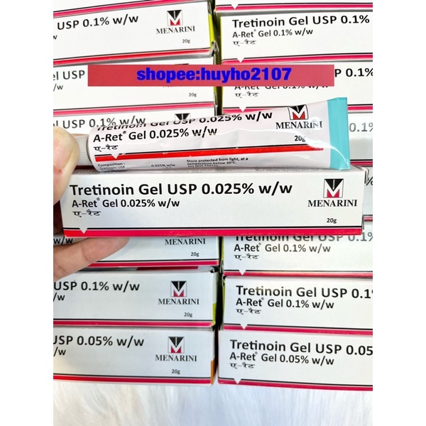 Kem Gel Giảm mụn, mờ thâm nám, chống lão hóa Tretinoin Aret 20g.