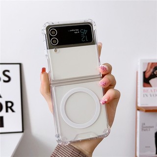 Ốp Điện Thoại Nắp Gập Từ Tính Trong Suốt Chống Sốc Cho Samsung Galaxy Z Flip 4 Z Flip 3 5G Z Flip 4 Zlip 3 Flip 4 Z Flip 3