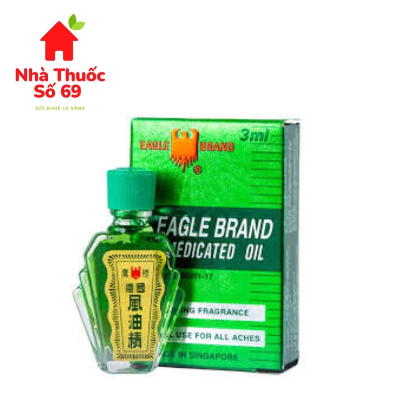 Dầu gió xanh con ó Eagle Brand Midicated Oil 3ml 6ml