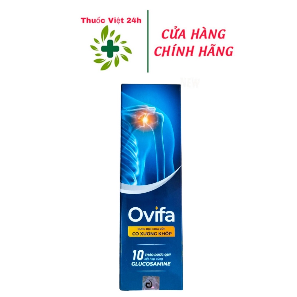 Ovifa giảm đau lưng, đau mỏi vai gáy, đau thần kinh tọa - Hộp 60 ml - ThuocViet24h
