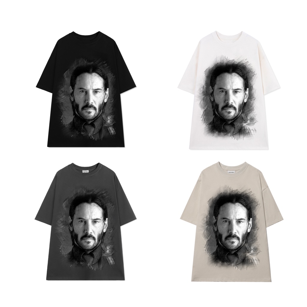 ÁO THUN FF FORM RỘNG JOHN WICK TEE, VẢI THUN 2 CHIỀU COTTON 250GSM