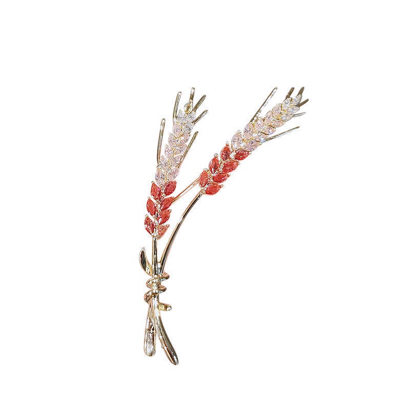 Bán Chạy Bộ Ghim Cài Tai Lúa Mì Chất Lượng Cao Đính Kim Cương Cá Tính Đa Năng