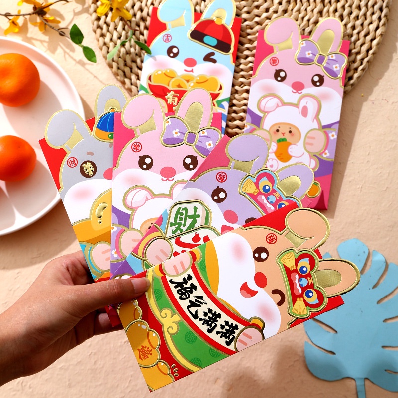 Set 6 Bao Lì Xì Năm Mới 2023 Phong Cách Trung Hoa