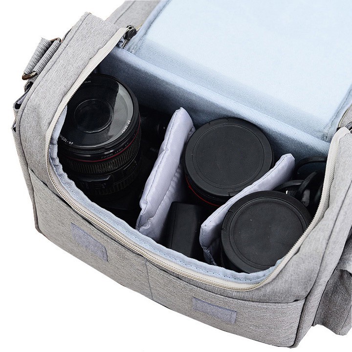 Túi đựng máy ảnh cao cấp CHANGXING TT132, tặng túi trùm chống nước và khăn lau lens