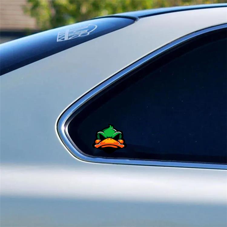 JDM Blackened Green Duck Reflective Car Sticker Fierce Duck Mũ bảo hiểm xe máy Mũ bảo hiểm Trang trí vui nhộn Decal cho Yamaha