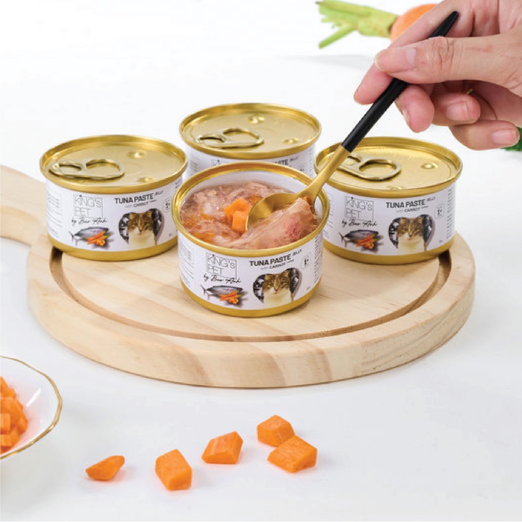 Pate cá ngừ Jelly Topping King's Pet Bảo Anh lon 80g - CirclePet