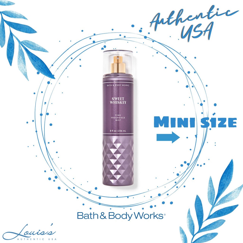 Body mist SWEET WHISKEY (Faceted - Gỗ) - Xịt thơm toàn thân Bath & Body Works Mỹ
