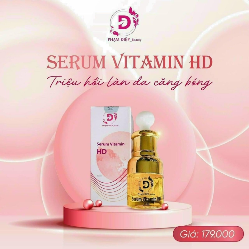 Serum Vitamin HD Phạm Điệp 15ml- Serum mờ thâm,giảm nám,căng bóng da- Serum vitamin HD