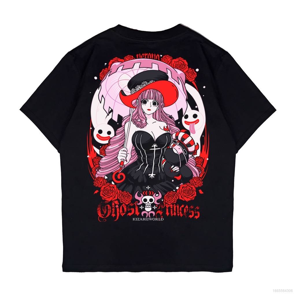 Áo Thun Tay Ngắn Dáng Rộng In Hình Nhân Vật PERONA Trong ONE PIECE Thời Trang Cho Nam Và Nữ