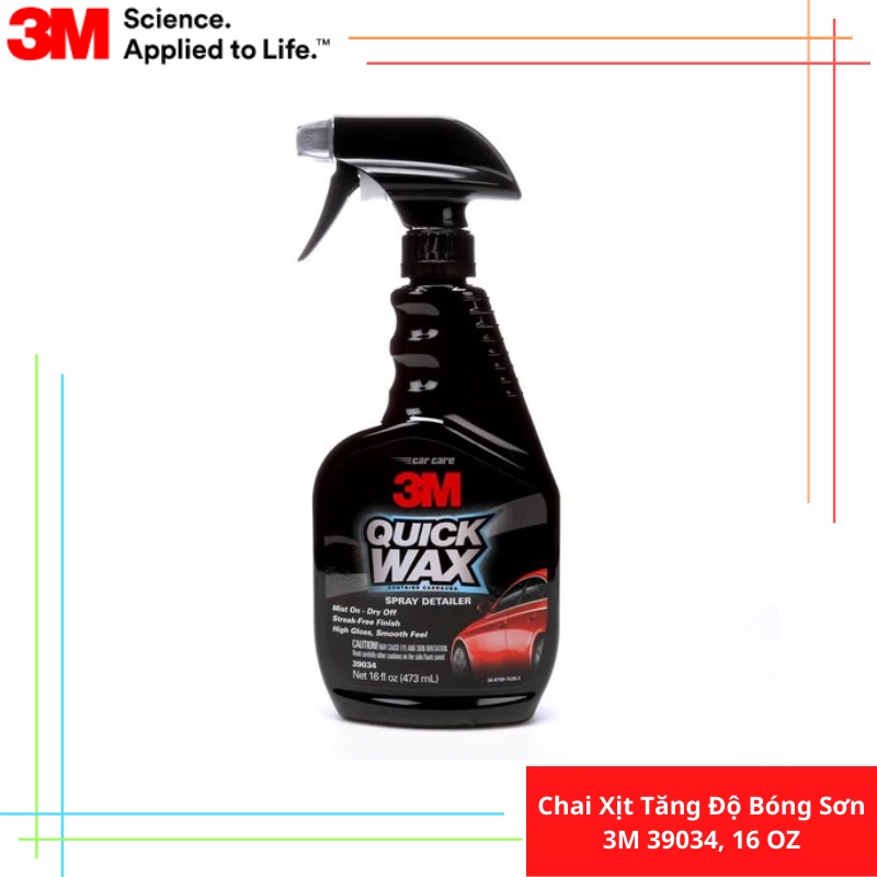 Chai Xịt Tăng Độ Bóng Sơn 3M 39034, 16 OZ Xe Ô tô 473ml 60455066237 HIBUAUTO