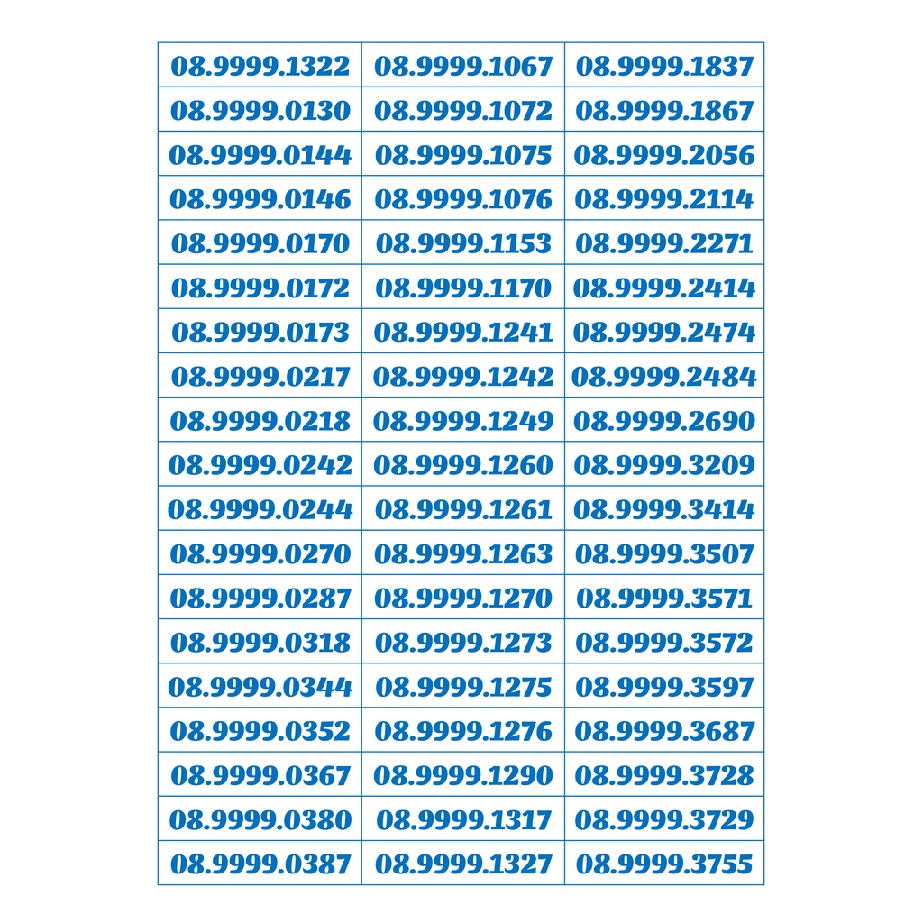 Sim số đẹp tứ quý 08.9999.xxxx - mạng mobifone
