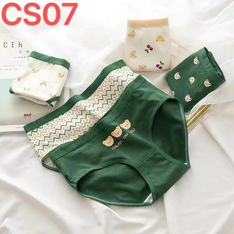SET 5 QUẦN LÓT NỮ. QUẦN LOT GẤU XANH Trơn Hàng VNXK Dành Cho Ai Thích Nhẹ Nhàng Thoáng Mát