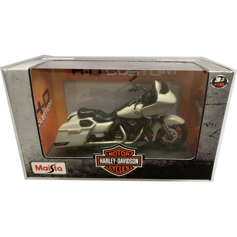 Mô hình xe Harley Davidson 2018 CVO Road Glide màu light grey 1:18 Maisto