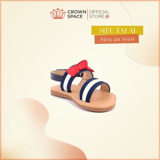 Dép Quai Hậu Bé Gái Đi Học Đi Chơi Crown Space Cao Cấp CRUK7015 Nhẹ Êm, Chống Hôi Chân Size 20 đến 25