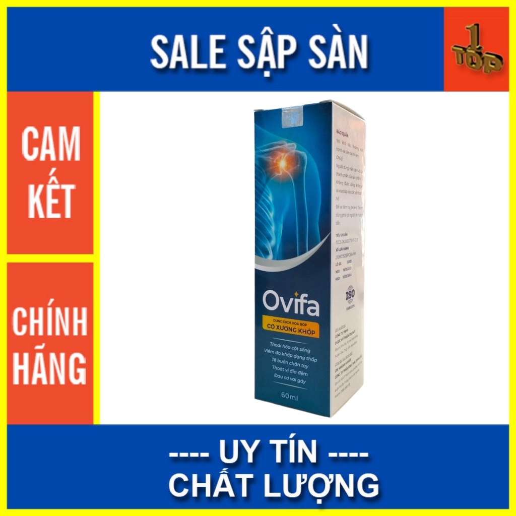 Dung Dịch Xoa Bóp Cơ Xương Khớp Ovifa - Giảm Đau Mỏi Vai Gáy - Hộp 60 mL - Top 1 Pharmacy