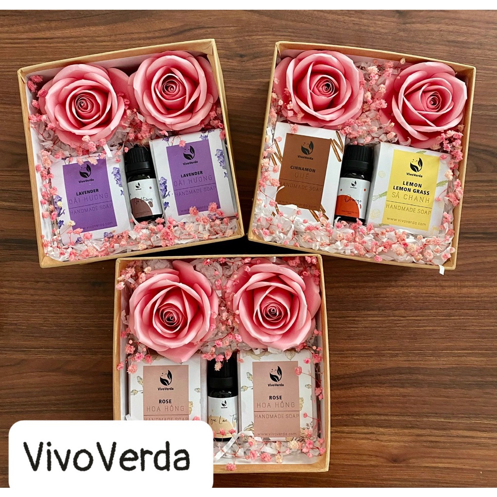 Set quà tặng VivoVerda xà bông và tinh dầu, quà tặng sinh nhật, quà tặng doanh nghiệp ý nghĩa